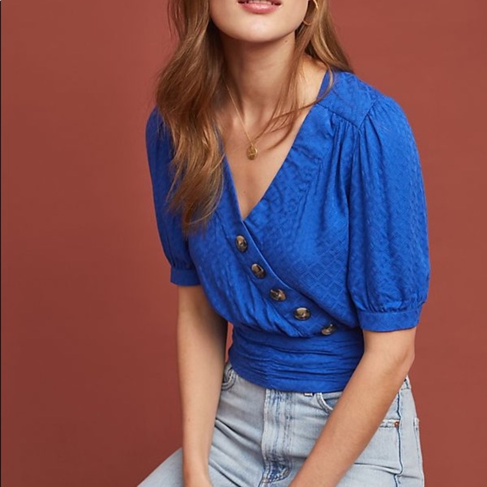 Anthropologie Maeve Madelyn Wrap Top